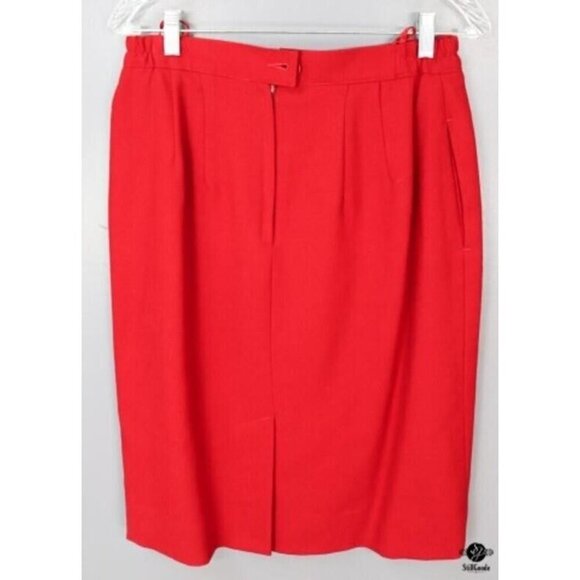 John Meyer Red double breasted beaded appliques skirt and jacket suit size 12 - Picture 6 of 6